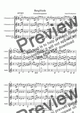 page one of Bergfriede Klar-Quartett