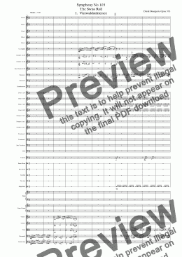 page one of Symphony No 103 The Swiss Roll 1st movt - Vierwaldstättersee
