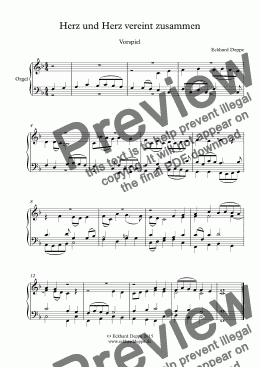page one of ’Herz und Herz vereint zusammen’ Choral Vorspiel 