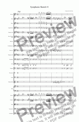 page one of Symphonic Sketch #1