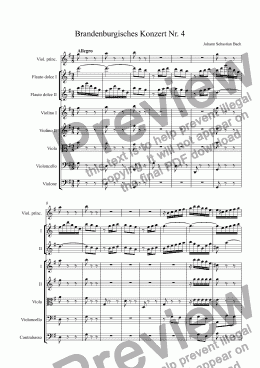 page one of Brandenburgisches Konzert Nr. 4