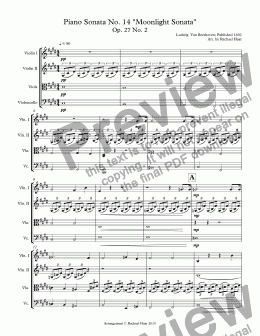 page one of Piano Sonata No. 14 "Moonlight Sonata" Op. 27 No. 2