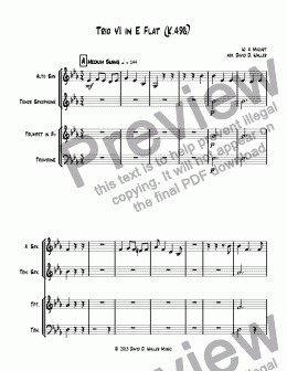 page one of Trio VI in E Flat (K.498)