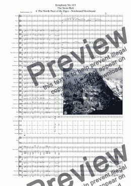 page one of Symphony No 103 The Swiss Roll 4th movt. The North Face of the Eiger - Nordwand/Mordwand