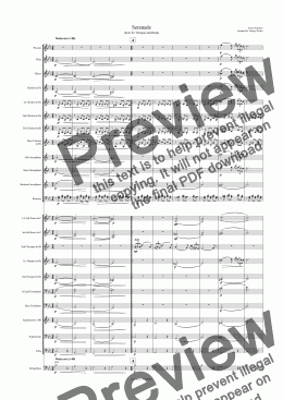 page one of Serenade for Trumpet and Concert Wind Band (CB)