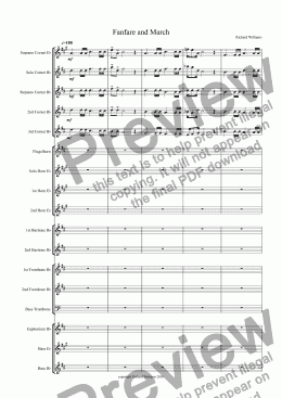 page one of Fanfare and March