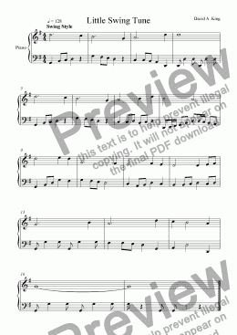 page one of                               Little Swing Tune