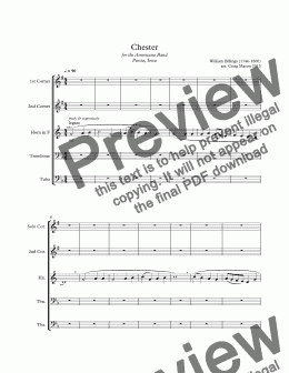 page one of Chester (brass quintet)