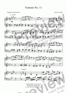 page one of Fantasie No. 13