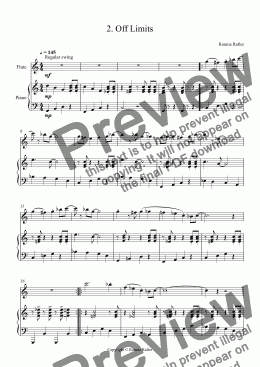 page one of 2. Off Limits. (Flute and Piano).