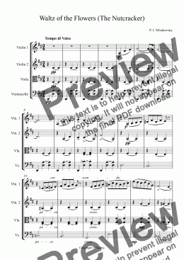 page one of Tchaikovsky - Waltz of the Flowers (The Nutcracker)