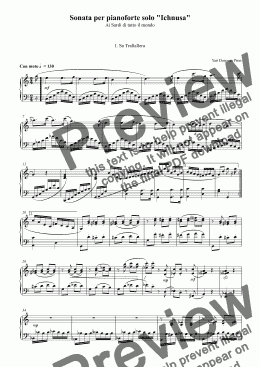 page one of Sonata per pianoforte solo "Ichnusa"