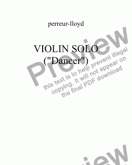 page one of SOLO VIOLIN 2014 (’Dancer’)