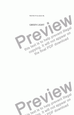 page one of GREEN LIGHT