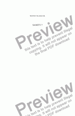 page one of SANITY ?