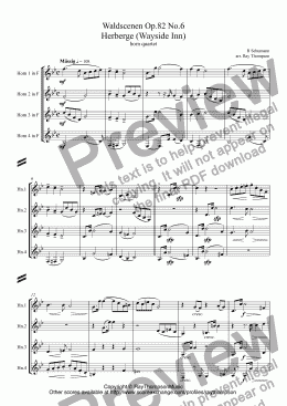page one of Schumann: Waldscenen (Forest Scenes) Op.82 No.6 Herberge (Wayside Inn)