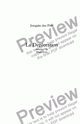 page one of La Deploration