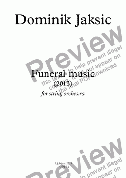 page one of Funeral music
