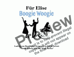 page one of Für Elise Boogie Woogie for Eb Alto Saxophone & Piano (Keith Terrett Jazz for Wind Series)