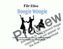 page one of Für Elise Boogie Woogie for Violin & Piano (Keith Terrett Jazz for Solo Strings  Series)