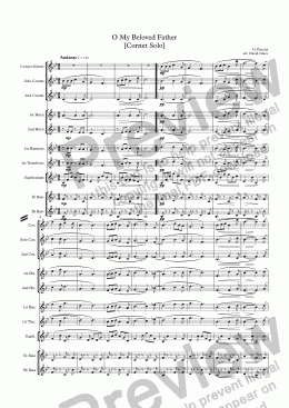 page one of O My Beloved Father [Cornet Solo]