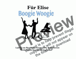 page one of Für Elise Boogie Woogie for Viola & Piano (Keith Terrett Jazz for Strings Series)