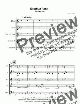 page one of Jitterbug Jump: Wind Quintet