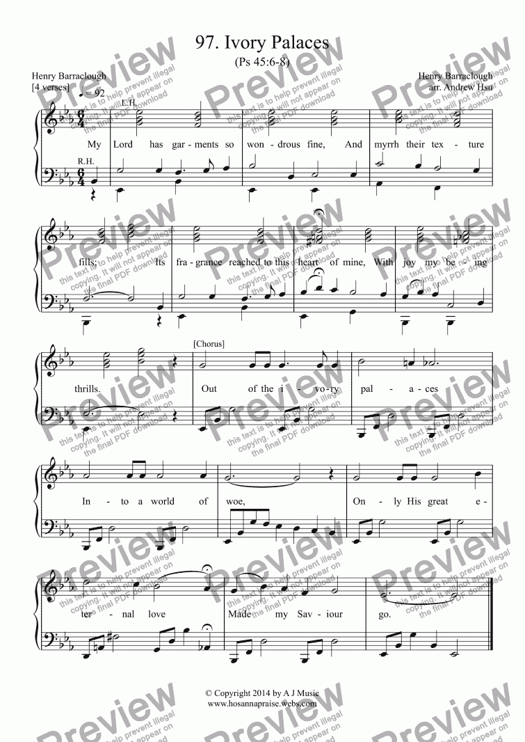 page one of Ivory Palaces - Easy Piano 97