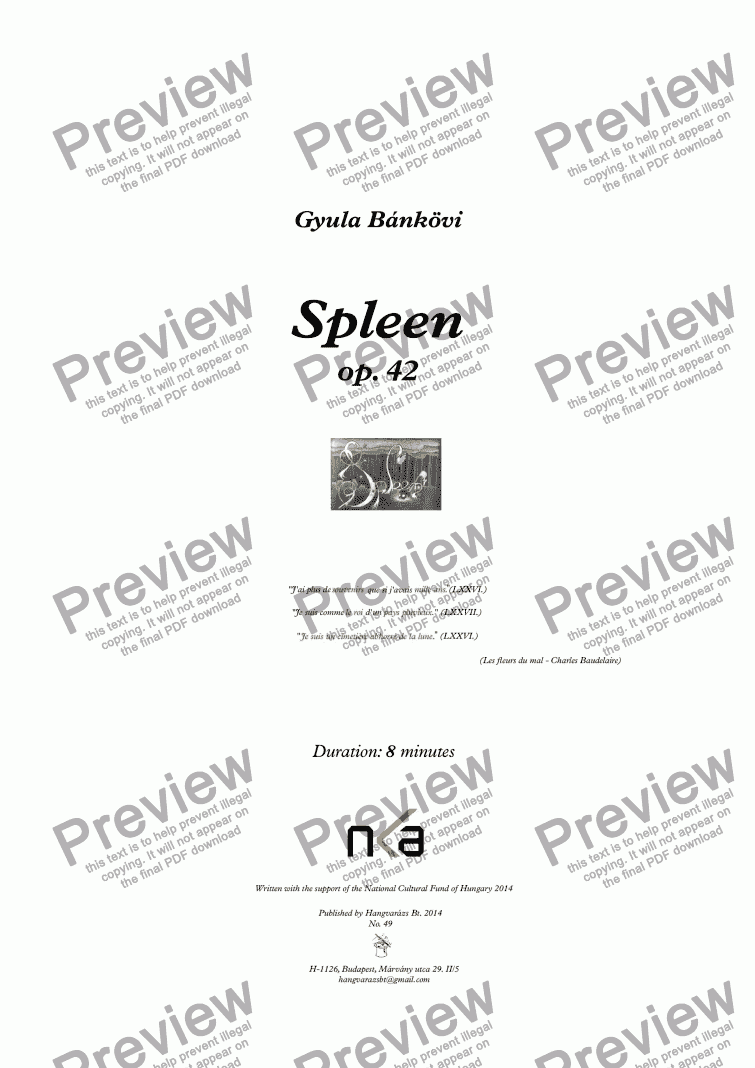 page one of Spleen