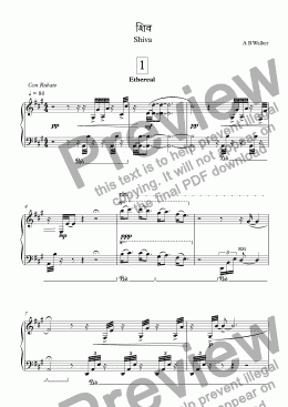 page one of शिव Shiva Piano Suite full score