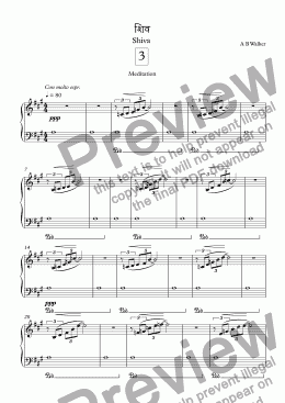page one of शिव Shiva Piano Suite No 2 part 3