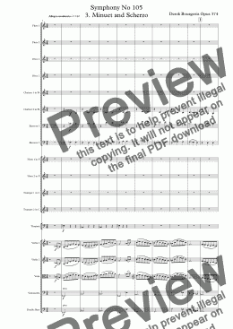 page one of Symphony No 105 3. Minuet and Scherzo