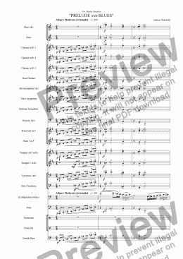 page one of Prelude and Blues (Euphonium & Concert Band)