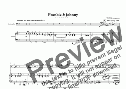 page one of Frankie & Johnny for Cello & Piano