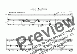 page one of Frankie & Johnny for Viola & Piano