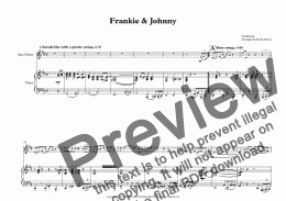 page one of Frankie & Johnny for Guitar & Piano