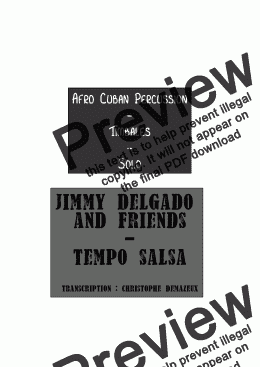 page one of Jimmy Delgado and Friends - Tempo Salsa - Solo Timbales