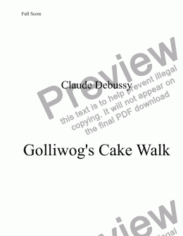 page one of Golliwog’s Cake Walk