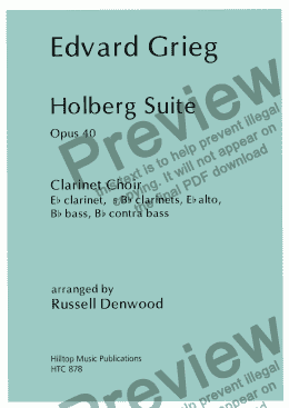page one of Holberg Suite