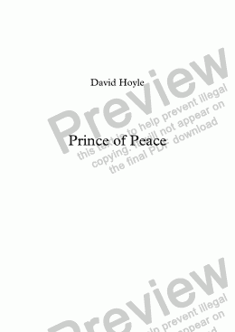 page one of Prince of Peace