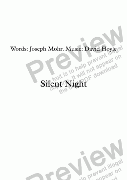 page one of Silent Night