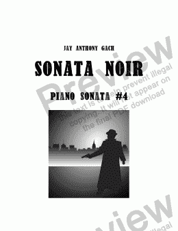 page one of  'Sonata Noir' (Piano Sonata #4)