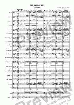 page one of Overture to 'The Gondoliers'