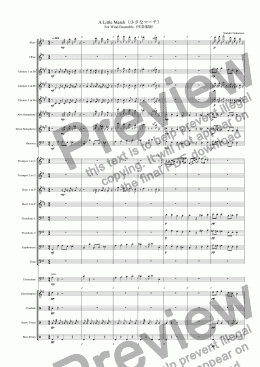 page one of A Little March（小さなマーチ） For Wind Ensemble（吹奏楽版）
