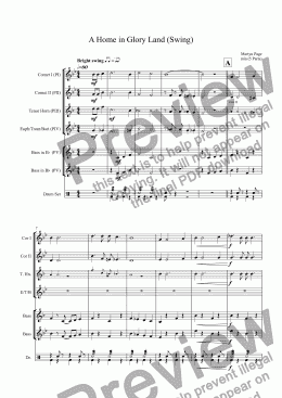 page one of A Home in Glory Land (Swing)