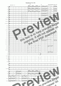 page one of Symphony No 106 2nd movt