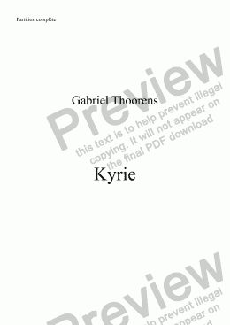 page one of Kyrie
