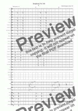 page one of Symphony No 106 3rd movt
