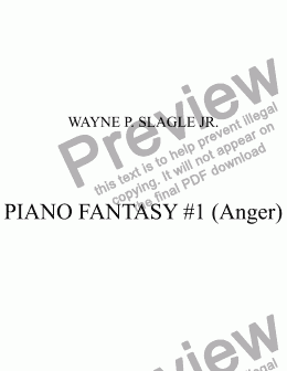 page one of PIANO FANTASY #1 (Anger)