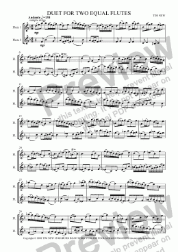 page one of DUET FOR TWO EQUAL FLUTES